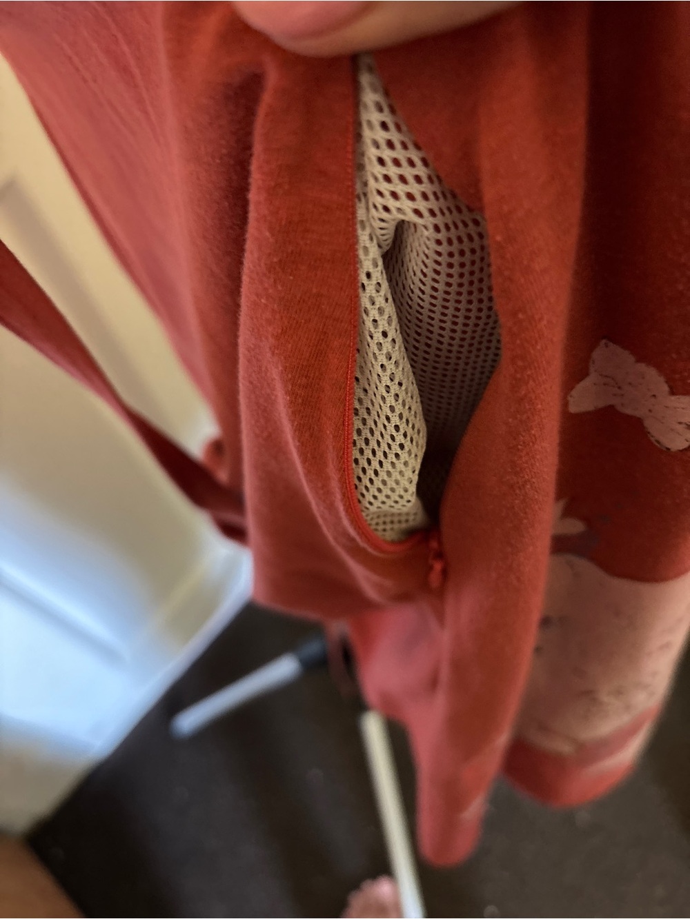 The North Face Rust Red Wrap-Style Midi Dress with Floral Accent - Picture 3 of 7